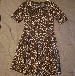 Gabby Skye black & tan patterned dress